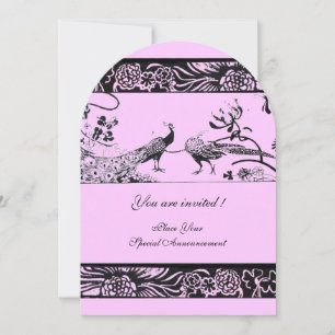 Invitation INSÉPARABLES mariages Floral Black Pink Lilac Part