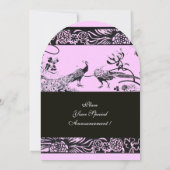 Invitation INSÉPARABLES mariages Floral Black Pink Lilac Part (Dos)
