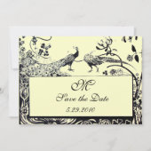 Invitation INSÉPARABLES mariages MONOGRAM, noir, ivoire (Devant)