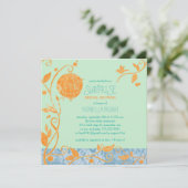 Invitation Inséparables Mint Green Surprise Fête des mariées (Debout devant)