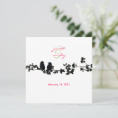 Invitation inséparables noirs + blancs (Debout devant)