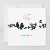 Invitation inséparables noirs + blancs (Devant)