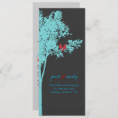 Invitation Inséparables PixDezines, couleur  Turquoise Ash Tr (Devant / Derrière)