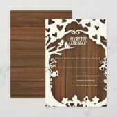 Invitation Inséparables pour toujours sur Woodpanel (Devant / Derrière)