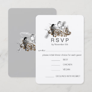 Invitation Inséparables romantiques Pic Mariage RSVP
