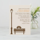 Invitation Inséparables sur le Mariage Park Bench (Debout devant)