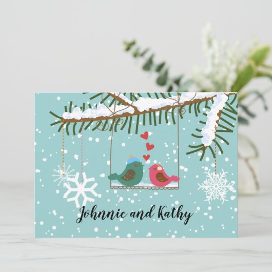 Invitation Inséparables Swing Réception hiver seulement Invit (Debout devant)