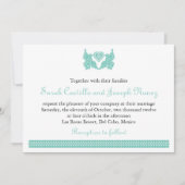 Invitation Inséparables turquoises de Papel Picado (Devant)