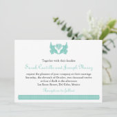 Invitation Inséparables turquoises de Papel Picado (Debout devant)