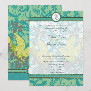 Invitation Inséparables Vintages de Lagoon Endive Mariage dam
