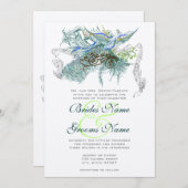 Invitation Inséparables Vintages de Peacock (Devant / Derrière)