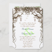 Invitation Inséparables Vintages de Rustic Peacock (Devant)