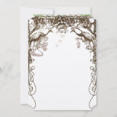 Invitation Inséparables Vintages de Rustic Peacock (Dos)