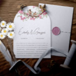 Invitation Inséparables Vintages romantiques roses<br><div class="desc">Elégant Rustic Chic Blooming Orchard Romantique et Whimsical Inséparables Vintages Invitations de mariage ></div>