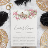 Invitation Inséparables Vintages romantiques roses