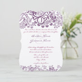 Invitation Inséparables violets Conte de fées Monogrammes Mar (Debout devant)