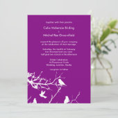 Invitation Inséparables violets Mariages Customisés (Debout devant)