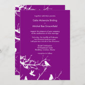Invitation Inséparables violets Mariages Customisés (Devant / Derrière)