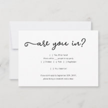Insérez la fiche de réponse d'invitation amusante