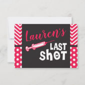 Invitation Insertion de Fête de l'mariée de tir Dernier (Dos)