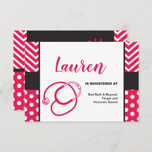 Invitation Insertion de Fête de l'mariée de tir Dernier (Devant / Derrière)