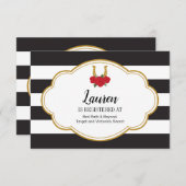 Invitation Insertion de Fêtes des mariées Roses chanceuses (Devant / Derrière)