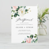 Invitation Insertion de report Mariage floral (Debout devant)