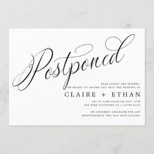 Invitation Insertion de report simple Mariage