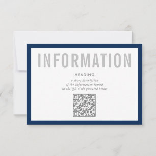 Invitation INSERTION D'INFORMATIONS Code QR minimal moderne m