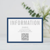 Invitation INSERTION D'INFORMATIONS Code QR minimal moderne m (Debout devant)