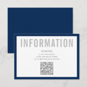 Invitation INSERTION D'INFORMATIONS Code QR minimal moderne m (Devant / Derrière)