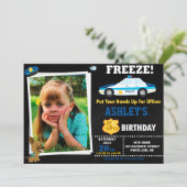 Invitation Insigne d'anniversaire de l'agent de police photo (Debout devant)