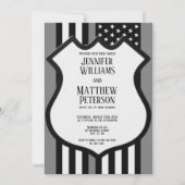 Invitation Insigne de ligne gris mince (Devant)