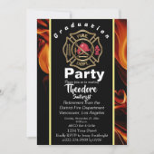 Invitation Insigne de pompier Graduation de pompier (Devant)