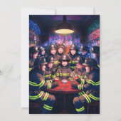 Invitation Insigne de pompier Graduation d'un sapeur-pompier (Dos)