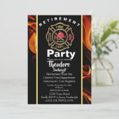 Invitation Insigne de pompier Pompier retraite (Debout devant)