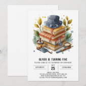 Invitation Inspecteur Anniversaire de enfant enchâssé (Devant / Derrière)