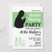 Invitation Inspecteur Silhouette, Mystère du meurtre Hallowee (Devant)