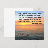INVITATION INSPIRANT JEREMIAH 29:11 SUNRISE (Devant / Derrière)