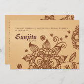 Invitation Inspiration hennée (Devant / Derrière)