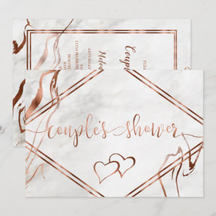 Invitation Inspiration moderne en cuivre et marbre italien Ma