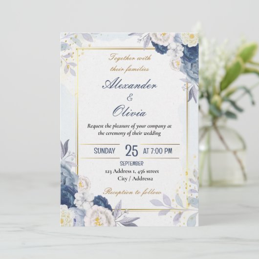Invitation Inspiration pour une célébration de mariage (Debout devant)