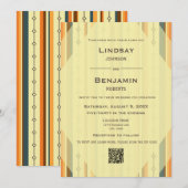 Invitation Inspiré moderne du milieu du siècle avec Mariage d (Devant / Derrière)