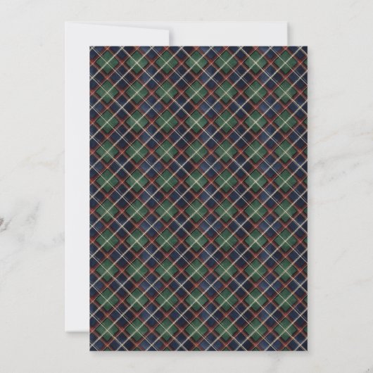 Invitation Inspired Plaid Teddy Bear Boy (Dos)