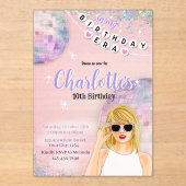 Invitation inspirée de l'ERA d'anniversaire swift (Recto)