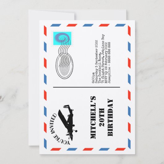 Invitation Inspirée de Voyage (Devant)