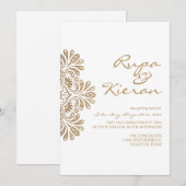 Invitation inspirée d'Inde | Paisley (Devant / Derrière)