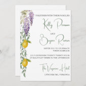 Invitation inspirée du citron (Devant / Derrière)