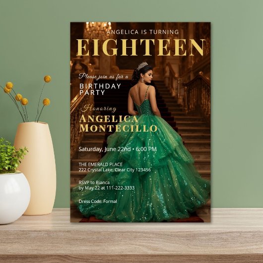 Invitation inspirée par Emerald et Gold Magazine