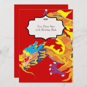 Invitation inspirée par le dragon chinois (Devant / Derrière)
